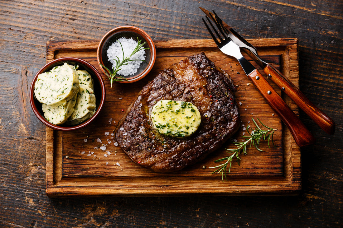Pan Seared USDA Prime Top Sirloin with Garlic-Herb Butter