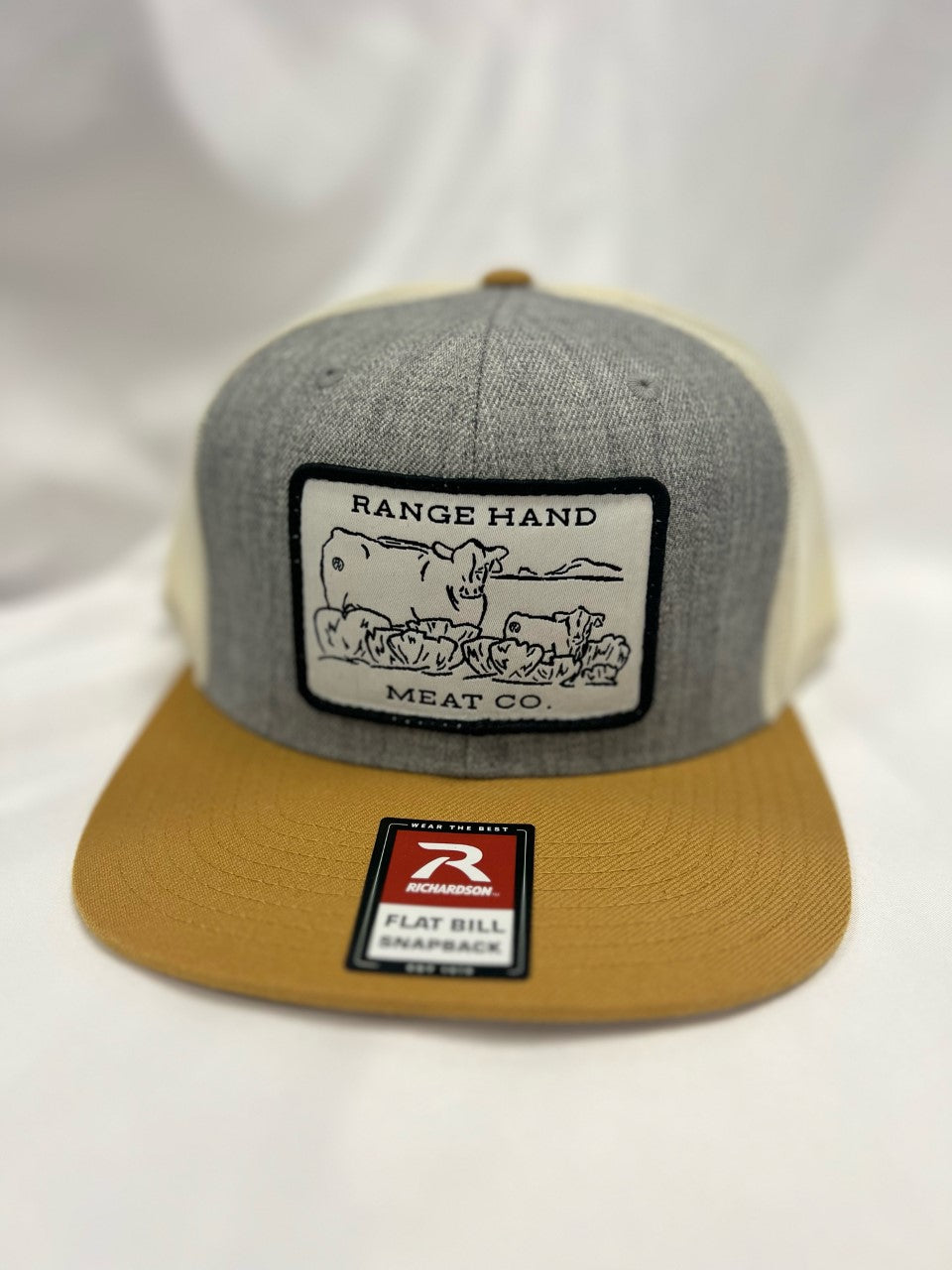 Range Hand Gray Cows Patch Flat Bill Hat